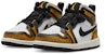 (TD) Air Jordan 1 Mid SE 'Wear-Away - Taxi' - Kuning Hitam DQ8420-071