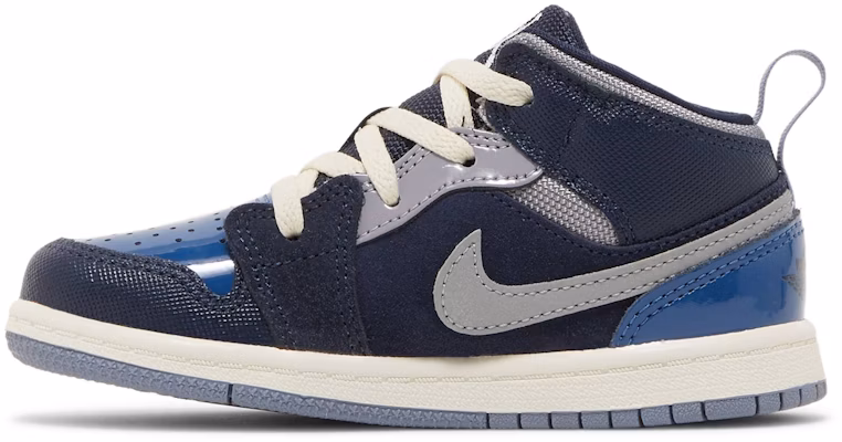 (Toddler) Air Jordan 1 Mid SE Craft 'Inside Out - Obsidian' DX2196-400 Lookbook (Toddler) Air Jordan 1 Mid SE Craft 'Inside Out - Obsidian' DX2196-400