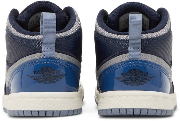 (Toddler) Air Jordan 1 Mid SE Craft 'Inside Out - Obsidian' DX2196-400 Details for (Toddler) Air Jordan 1 Mid SE Craft 'Inside Out - Obsidian' DX2196-400