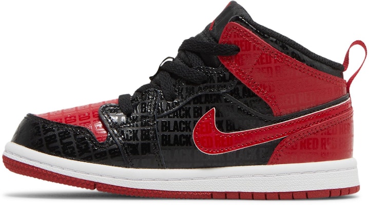 (TD) Air Jordan 1 Mid SS 'Hitam + Merah = Bred' DM9649-001 Lookbook (TD) Air Jordan 1 Mid SS 'Hitam + Merah = Bred' DM9649-001