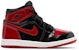 (TD) Air Jordan 1 Retro High OG 'Patent Bred' dalam warna hitam dan merah. AQ2665-063