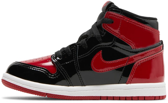 (Toddler) Air Jordan 1 Retro High OG 'Patent Bred' AQ2665-063 Lookbook (Toddler) Air Jordan 1 Retro High OG 'Patent Bred' AQ2665-063