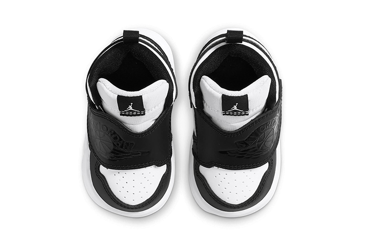 Shop TD嬰童 Air Jordan 1 Sky 黑白 魔術貼