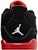 (TD) Air Jordan 4 Retro 'Red Thunder' Lelaki Merah Hitam BQ7670-016