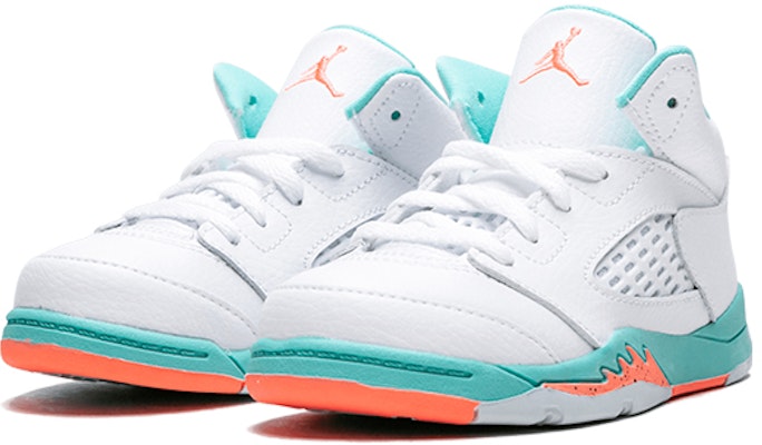 (TD) Air Jordan 5 Retro 'Light Aqua' Wanita 725172-100 Lookbook (TD) Air Jordan 5 Retro 'Light Aqua' Wanita 725172-100