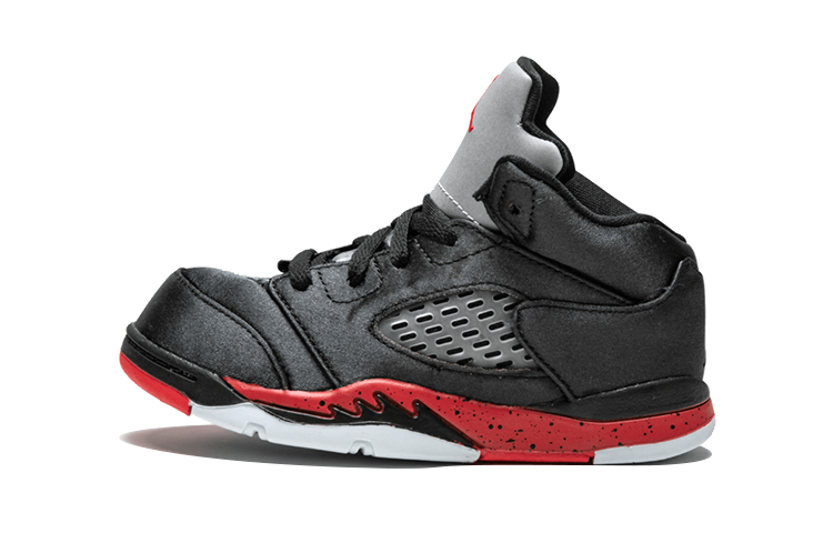 Buy (TD) Air Jordan 5 Retro 'Satin Bred' Zapatillas Negras Rojas Retro. 440890-006