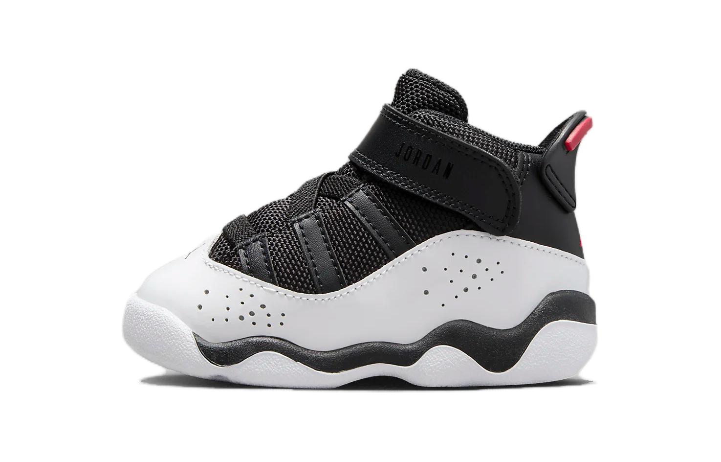 (Toddler) Air Jordan 6 Rings 'Black White Red' 323420-067