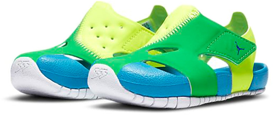 (Toddler) Air Jordan Flare Blue Green Sandals 'Blue Green' CI7850-300 Lookbook (Toddler) Air Jordan Flare Blue Green Sandals 'Blue Green' CI7850-300