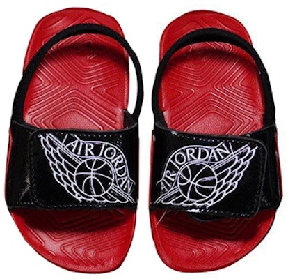 Buy Toddler Air Jordan Hydro 7 Velcro Sports Slippers Black Red AA2519 001 Novelship