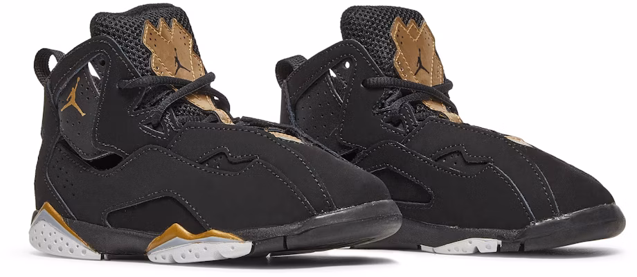 (Toddler) Air Jordan True Flight 'Black Metallic Gold' 343797-070 Cheap (Toddler) Air Jordan True Flight 'Black Metallic Gold' 343797-070
