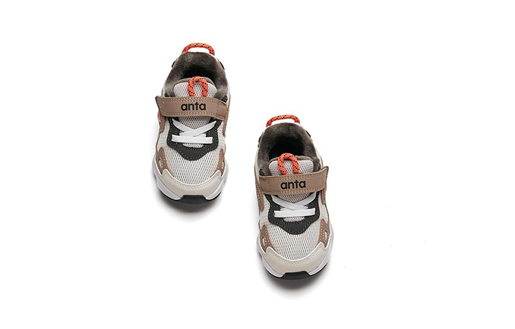 Lookbook (TD) Anta Fleece-Voering Casual Sneaker ''Grijs Groen'' 312140056A-3