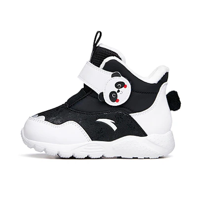 (TD) Anta High-Top Sneakers 'Black and White Fleece-lined'