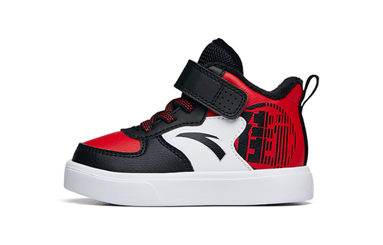 (Toddler) Anta High-Top Walkers 'Black Red' 312140053A-2