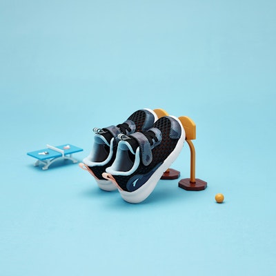 (Toddler) Anta Low-Top Running Sneakers 'Black Blue' 312220010A-1 1