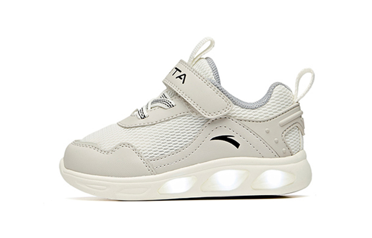 (Toddler) Anta Low-Top Velcro Running Shoes 'White Grey' A332113811A-3