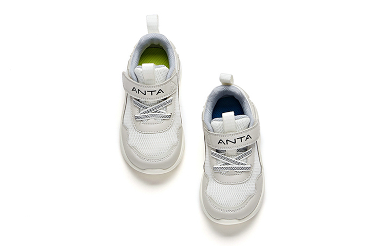 Lookbook (TD) 안타 로우탑 벨크로 러닝화 '화이트 그레이' A332113811A-3