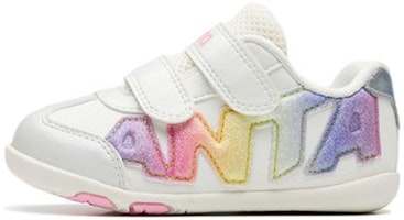 (Toddler) Anta Magic Tape Leather Lightweight Casual Running Shoes 'Silver White' 322230008N-1 (Toddler) Anta Magic Tape Leather Lightweight Casual Running Shoes 'Silver White' 322230008N-1