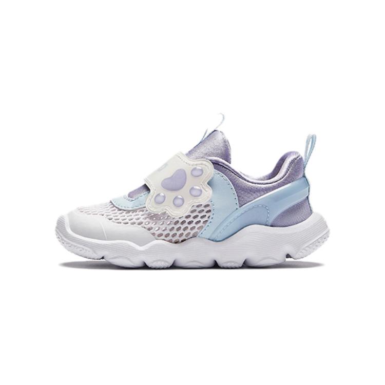 (TD) Anta Running Series Sneakers Velcro 'White Purple Blue'