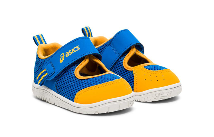 Lookbook (TD) ASICS Amphibian Baby SR 2 Chaussures de Running Bleu/Jaune TUS118-415