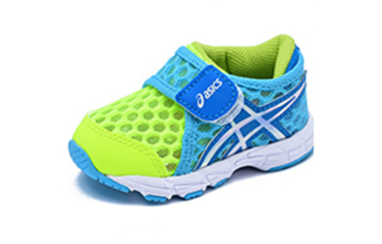 Order 嬰童 Asics Cool Run 魔術貼 透氣耐磨 低幫跑步鞋 藍綠