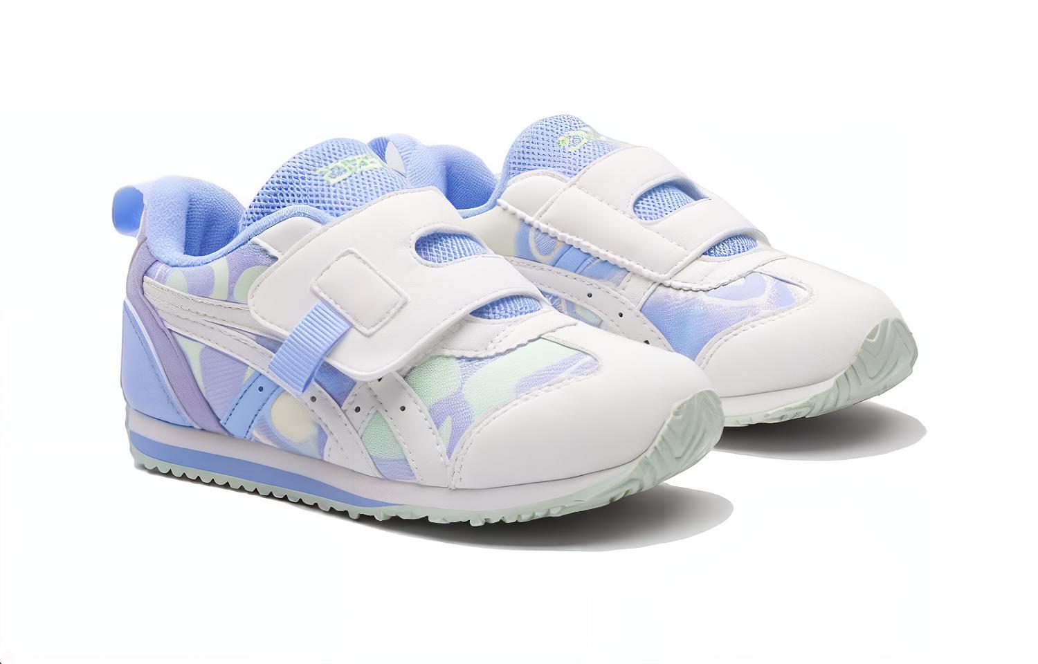 Shop 中童 Asics Idaho Mini 百搭休閒 輕鬆舒適 減震耐磨 低筒 兒童跑步鞋 藍白色