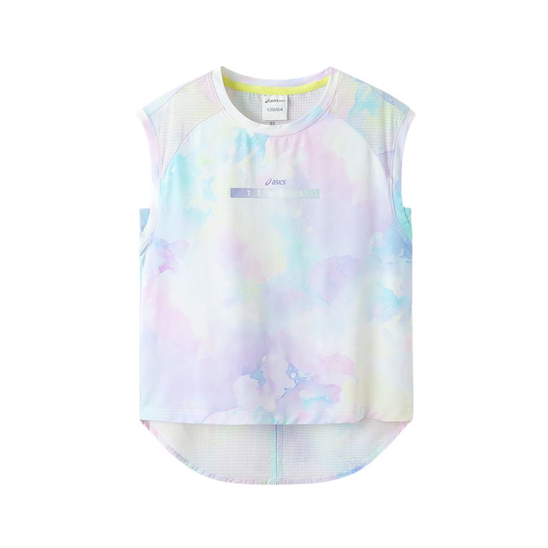 (Toddler) ASICS Kids' Quick-Dry Sleeveless Sports Tank Top Purple Flower. 332251170025-6013