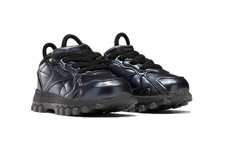 Lookbook (Toddler) Cardi B x Reebok Classic Leather 'Black Dark Silver' HR0447