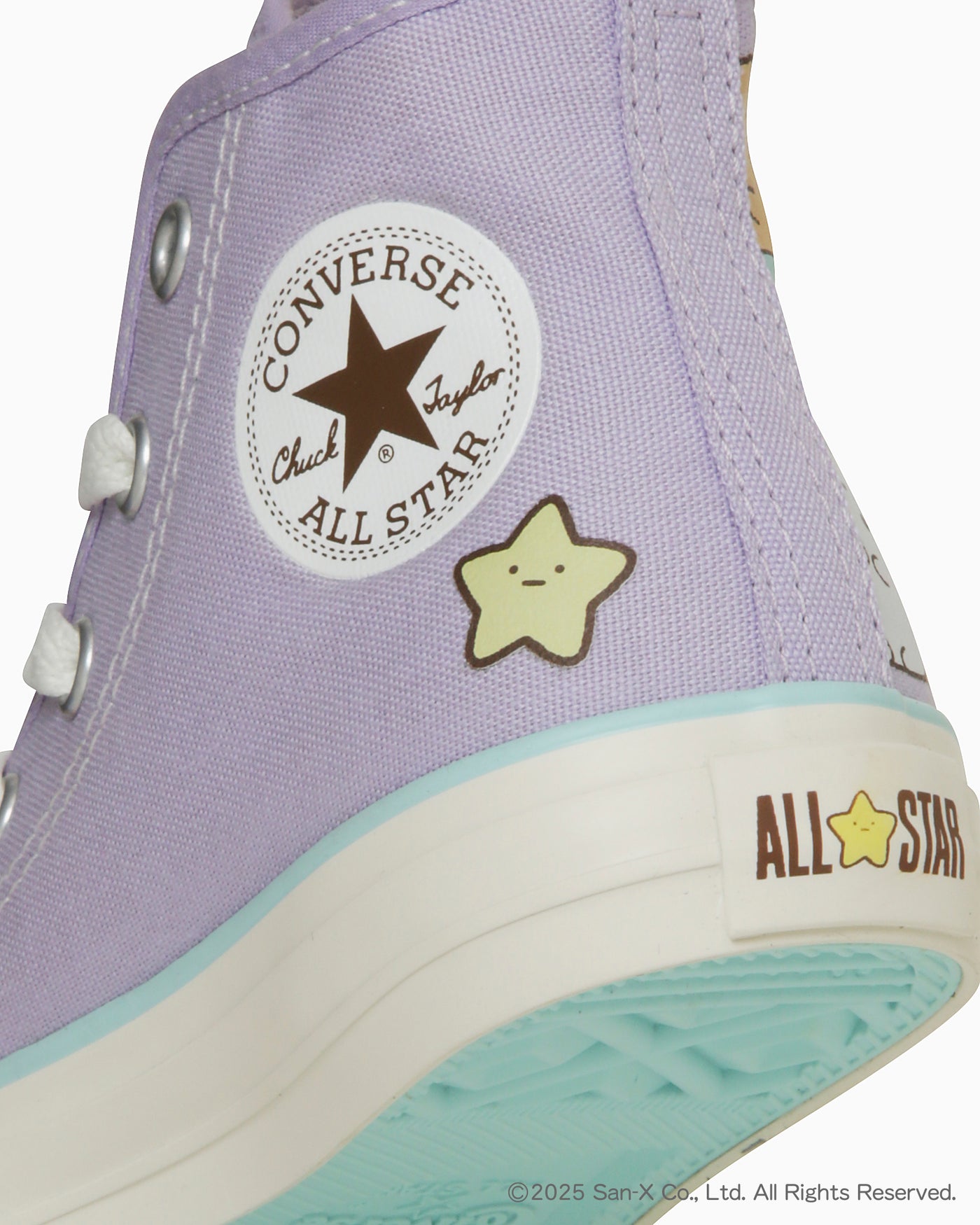 Sizing (TD) Converse Anak All Star Sumikko Gurashi High Z Sneakers Lavender 37303390