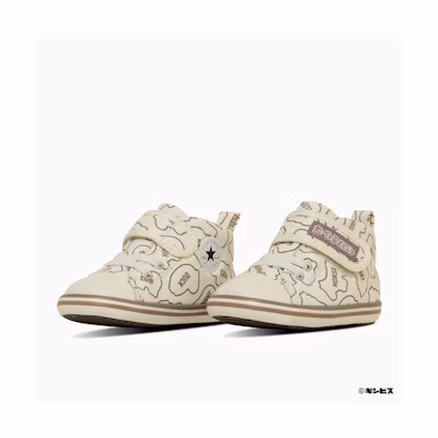 (TD) Converse Baby All Star BS V-1 Tabekko Doubutsu Sneakers Off-White