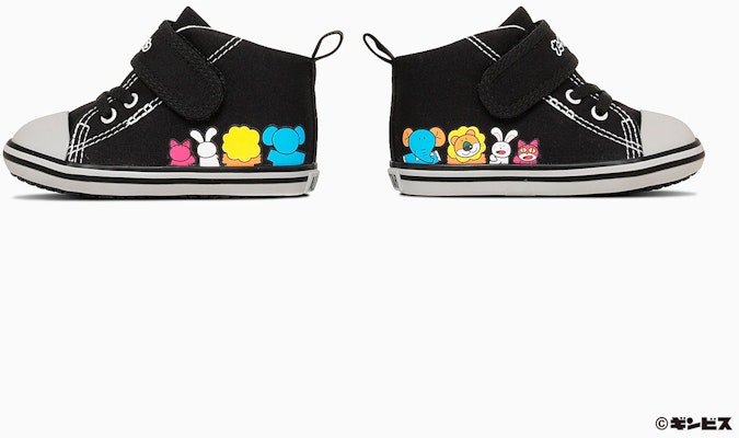 (Toddler) Converse Baby All Star V-1 Tabecko Animals Sneakers Black 37303630 1