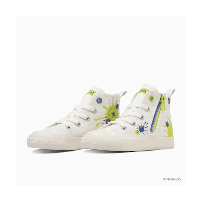 (TD) Converse Child All Star N Z Hi Splatoon 3 Sneakers White