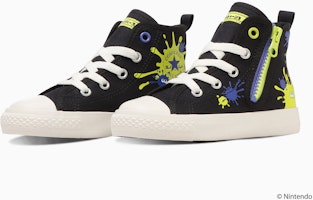 (Toddler) Converse Child All Star NZ High Top Sneakers - Splatoon 3 Edition White 37303221 (Toddler) Converse Child All Star NZ High Top Sneakers - Splatoon 3 Edition White 37303221