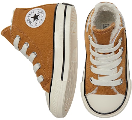 嬰童 Converse Chuck Taylor All Star 1970s 1V 耐磨防滑 高幫休閒帆布鞋 棕白色 Shop 嬰童 Converse Chuck Taylor All Star 1970s 1V 耐磨防滑 高幫休閒帆布鞋 棕白色