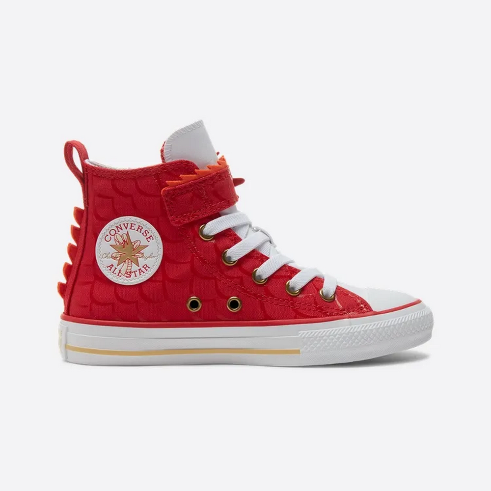(TD) Converse Chuck Taylor All Star 1V Hi Big Kids Casual Shoes Red Red Red 圖 2