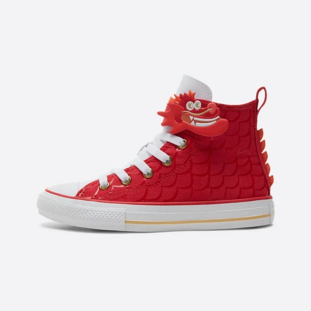 (TD) Converse Chuck Taylor All Star 1V Hi Big Kids Casual Shoes Red Red Red 圖 3