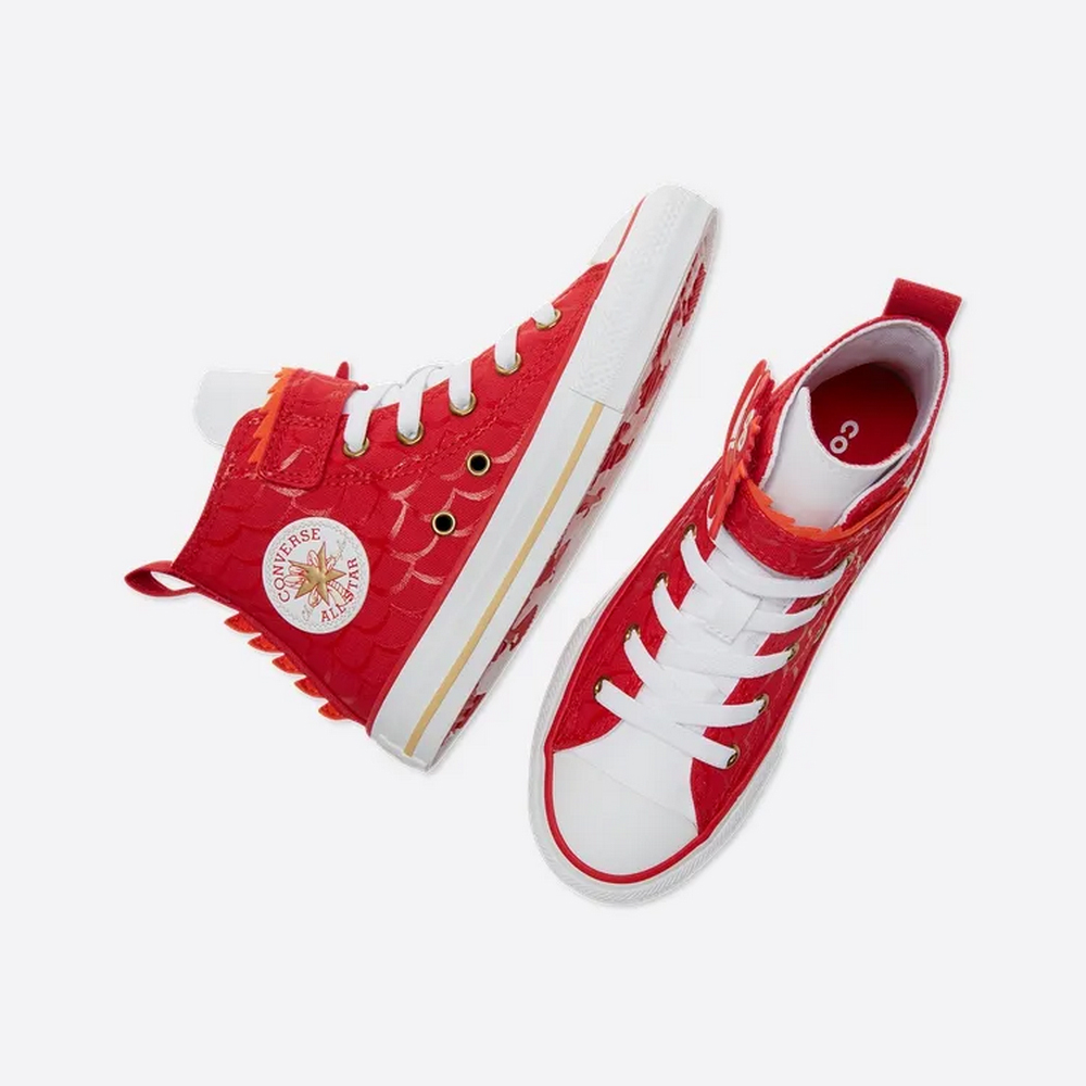 (TD) Converse Chuck Taylor All Star 1V Hi Big Kids Casual Shoes Red Red Red 圖 4