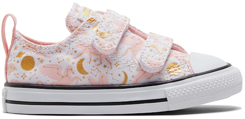 嬰兒 Converse Chuck Taylor All Star 2V 魔術貼 防滑耐磨 低筒時尚帆布鞋 粉白 Order 嬰兒 Converse Chuck Taylor All Star 2V 魔術貼 防滑耐磨 低筒時尚帆布鞋 粉白