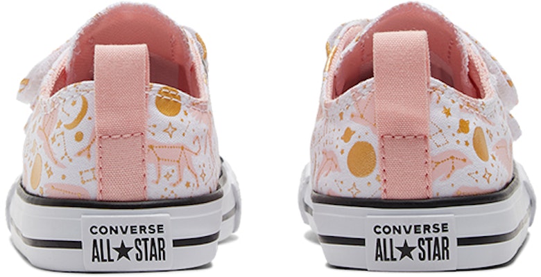 嬰兒 Converse Chuck Taylor All Star 2V 魔術貼 防滑耐磨 低筒時尚帆布鞋 粉白 Shop 嬰兒 Converse Chuck Taylor All Star 2V 魔術貼 防滑耐磨 低筒時尚帆布鞋 粉白