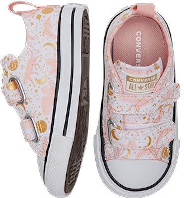 嬰兒 Converse Chuck Taylor All Star 2V 魔術貼 防滑耐磨 低筒時尚帆布鞋 粉白 Purchase 嬰兒 Converse Chuck Taylor All Star 2V 魔術貼 防滑耐磨 低筒時尚帆布鞋 粉白