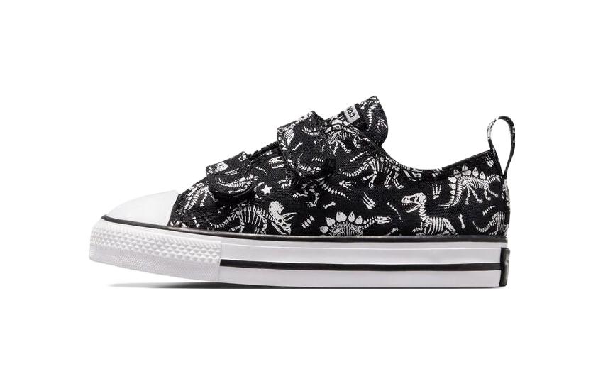 (Toddler) Converse Chuck Taylor All Star 2V Dinos Lo Sneaker 'Black White' A04770F