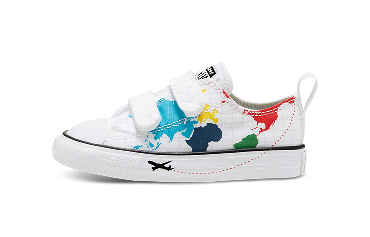 (TD) Converse Chuck Taylor All Star 2V Little White/Multi-Color