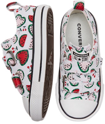 嬰童 Converse Chuck Taylor All Star 2V 低筒帆布鞋 白色 水果印花 Purchase 嬰童 Converse Chuck Taylor All Star 2V 低筒帆布鞋 白色 水果印花