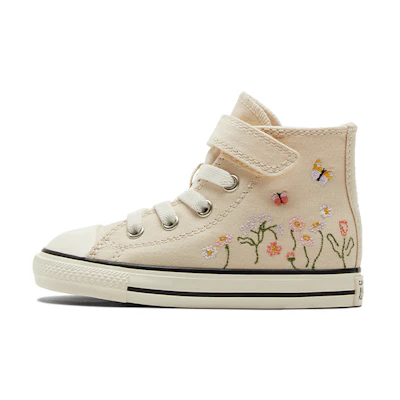 (TD) Converse Chuck Taylor All Star Easy-On High 'Embroidered Floral Print - Natural Ivory'