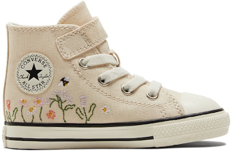 (TD) 匡威Chuck Taylor All Star Easy-On高帮“刺绣花卉印花-自然象牙色” A01617C Order (TD) 匡威Chuck Taylor All Star Easy-On高帮“刺绣花卉印花-自然象牙色” A01617C