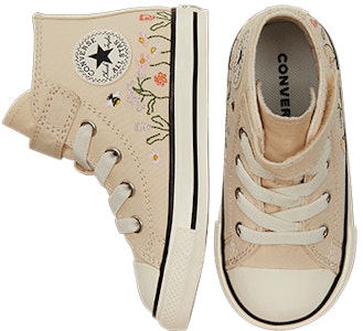 (TD) 匡威Chuck Taylor All Star Easy-On高帮“刺绣花卉印花-自然象牙色” A01617C Shop (TD) 匡威Chuck Taylor All Star Easy-On高帮“刺绣花卉印花-自然象牙色” A01617C