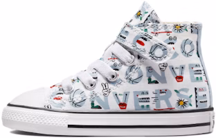 (Toddler) Converse Chuck Taylor All Star Easy-On High-Top Sneakers White/Blue 772771C (Toddler) Converse Chuck Taylor All Star Easy-On High-Top Sneakers White/Blue 772771C