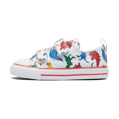(TD) Converse Chuck Taylor All Star Low Hook and Loop 'Dinoverse Print'