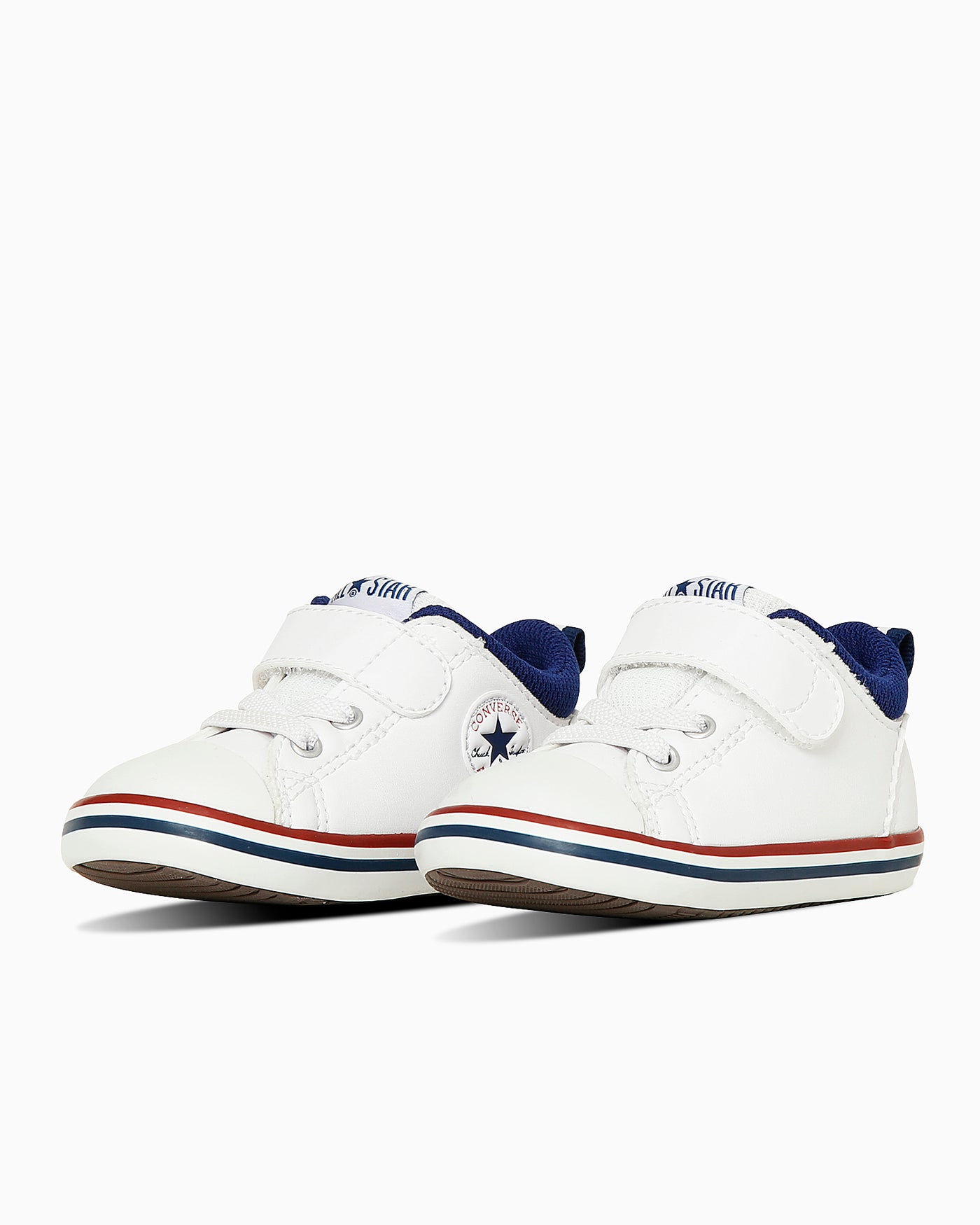 Buy (TD) Zapatillas Converse Mini All Star N V-1 Blanco/Azul Marino/Rojo 37303520