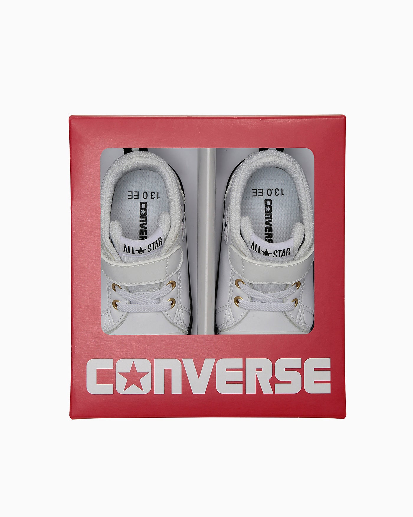 Cheap (TD) Converse Mini All Star V-1 運動鞋 白/金 37303670