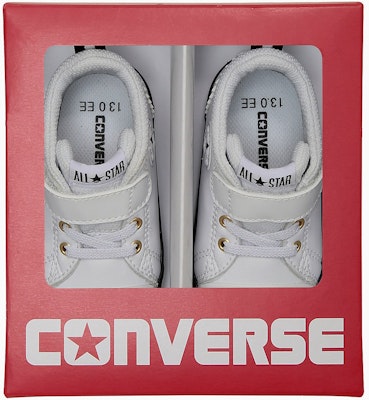 (Toddler) Converse Mini All Star V-1 Sneakers White/Gold 37303670 Cheap (Toddler) Converse Mini All Star V-1 Sneakers White/Gold 37303670